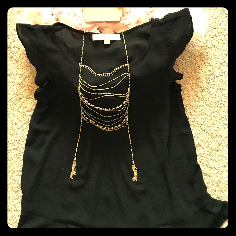 Brand New - Gold & Pearl Statement Necklace